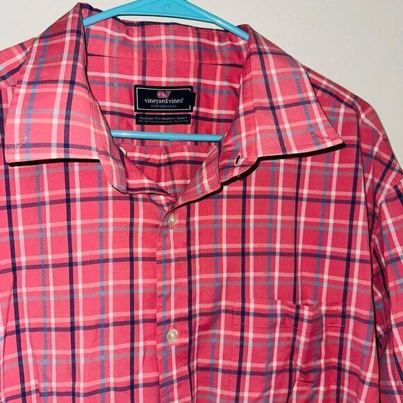 Men's Vineyard Vines Class Fit Murray Performance Plaid Shirt SIZE XXL - Picture 2 of 4